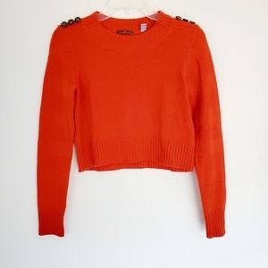Cullen cropped sweater cashmere orange